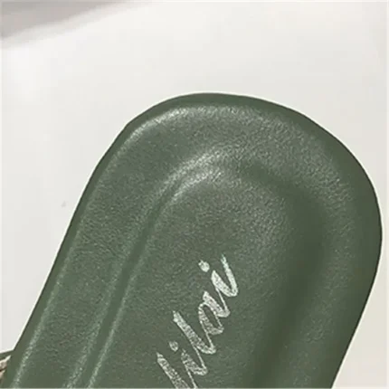 Size:5-8.5 Women Fashion Solid Color Imitation Pearl Decorative Mules - Image 8