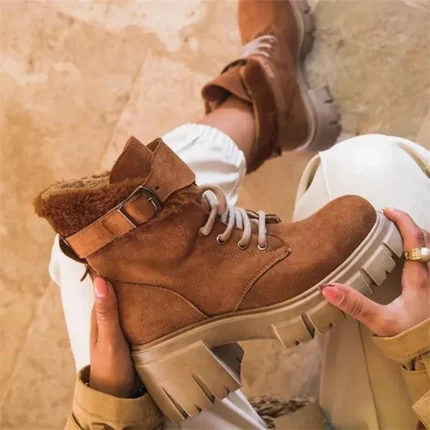 Size:5-11 Women Bigger Sizes Solid Color Medium Short Boots - Image 6