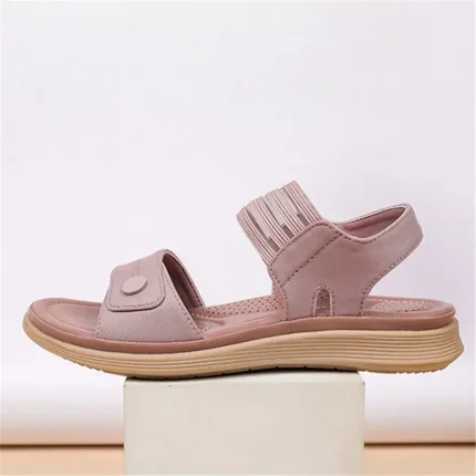 Size:6-10 Women Fashion Color Blocking Stripe Sandals - Image 4