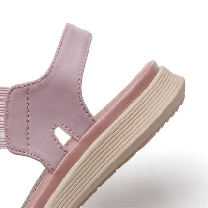 Size:6-10 Women Fashion Color Blocking Stripe Sandals - Image 7