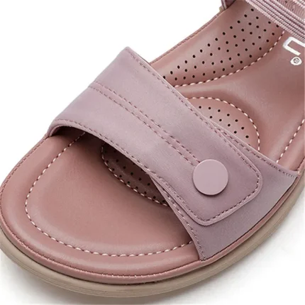 Size:6-10 Women Fashion Color Blocking Stripe Sandals - Image 8