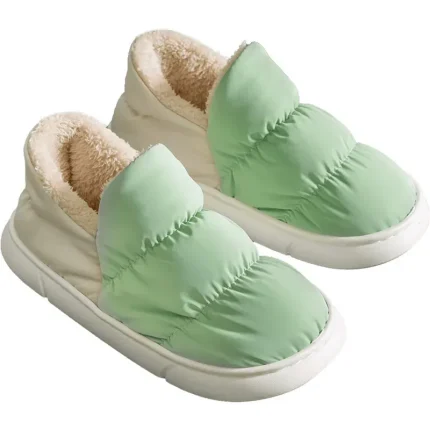 Couple Winter Waterproof Non-slip Winter Warm Plush Housewear Shoes - Image 6
