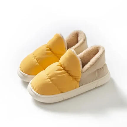 Couple Winter Waterproof Non-slip Winter Warm Plush Housewear Shoes - Image 7