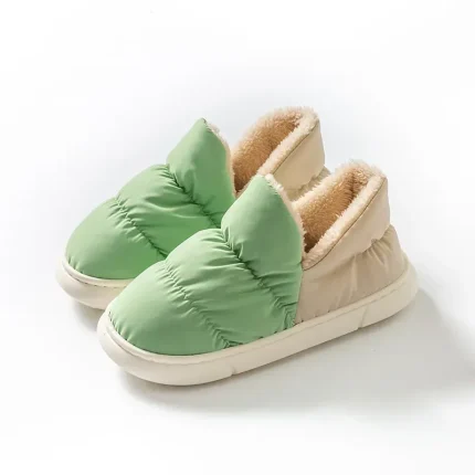 Couple Winter Waterproof Non-slip Winter Warm Plush Housewear Shoes - Image 8