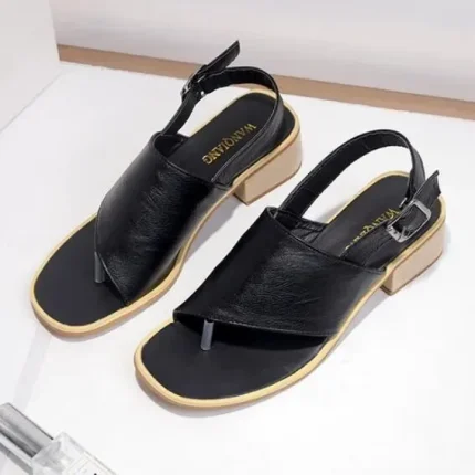 Size 4.5-10 Buckle Thick Heel Women Sandals Shoes - Image 6