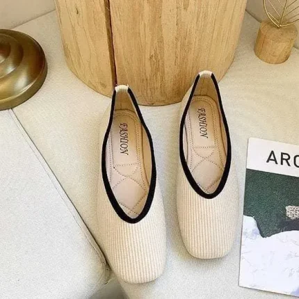 Size:4.5-11 Women Plus Size Color Blocking Patchwork Loafers - Image 5