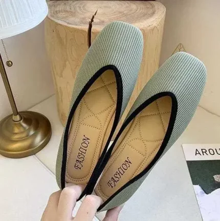 Size:4.5-11 Women Plus Size Color Blocking Patchwork Loafers - Image 7