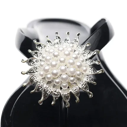 Size:5-10 Women Fashion Imitation Pearl Sun Flower Flip-flop Flats Slippers Shoes - Image 7