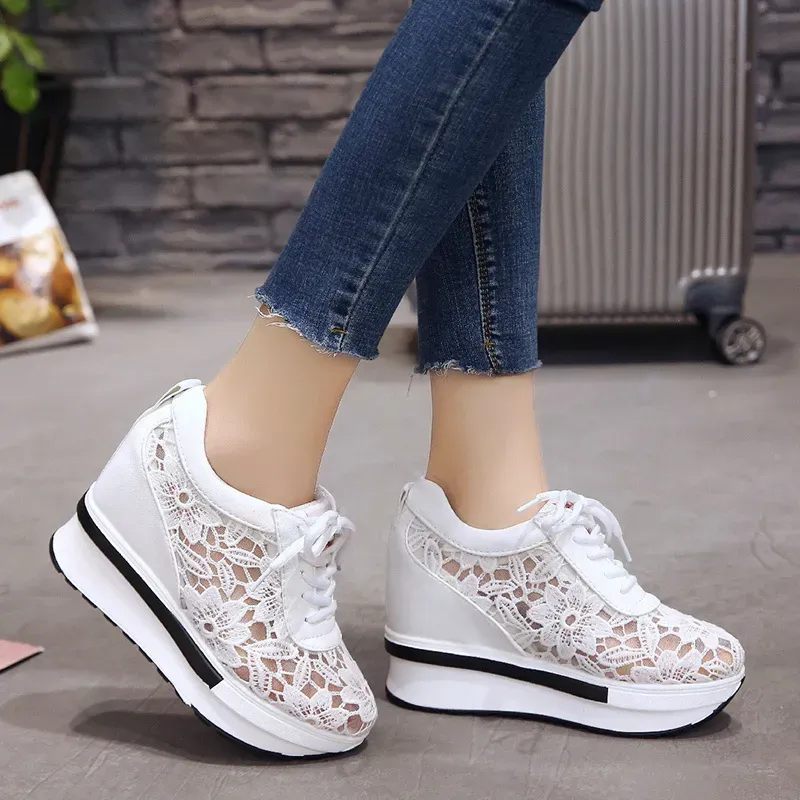 T1035CA980_165334.webp Women Sexy Lace Design Lace-Up Breathable Wedge Platform Sneakers - Image 1
